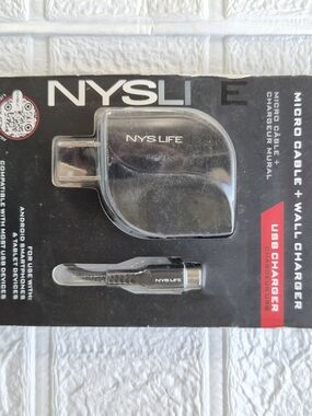 Black USB Wall Charger with Micro USB Cable